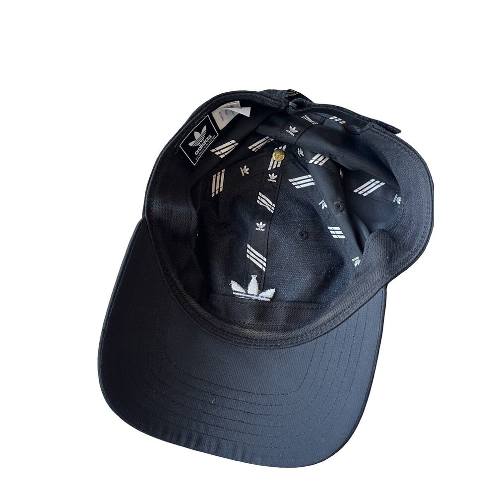 Adidas Originals Black Dad Hat Trefoil Logo Adjustable Strapback Cap - Picture 3 of 6